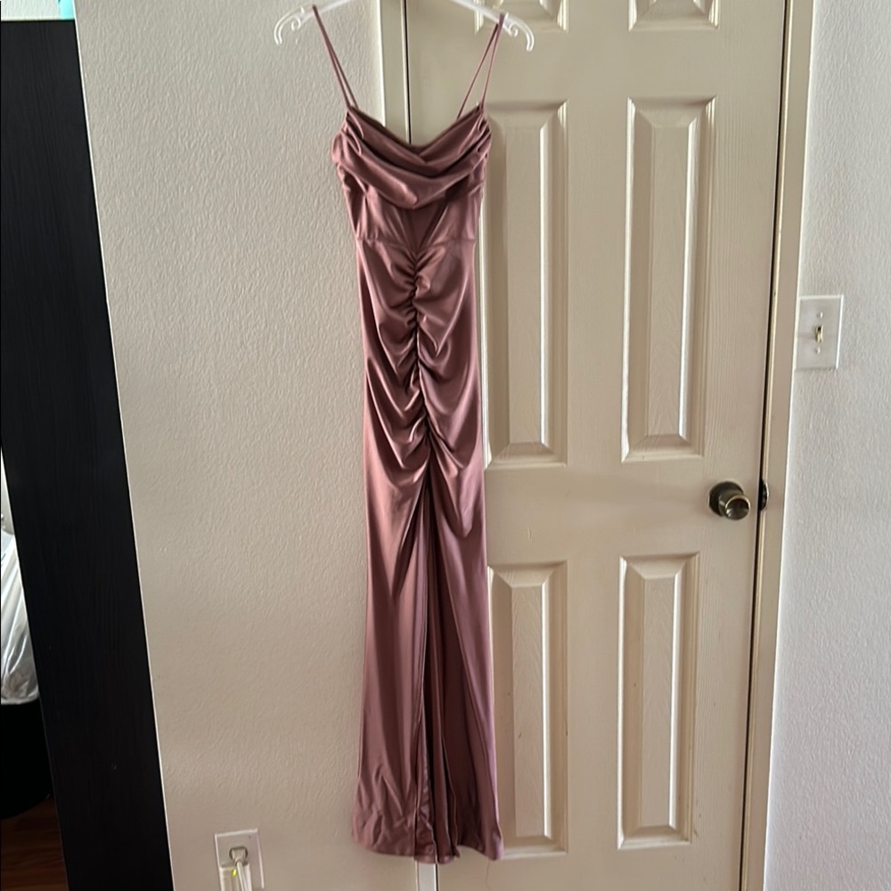 Elegant Mauve Evening Dress